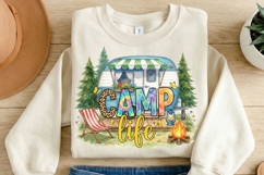 Camp Life PNG - Retro Camper Sublimation - Leopard Print Product Image 2