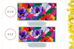 Abstract Mug Wrap, Colorful Mug, Flowers Mug Sublimation Product Image 2