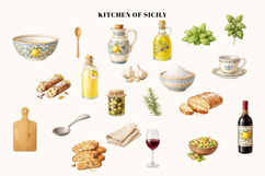 Essence of Sicily Watercolor Clipart Collection Product Image 2
