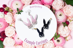 Bunny Mask Earring Laser Cut File- SVG FILE Product Image 2