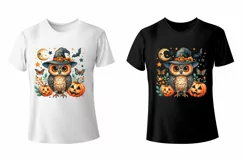 Watercolor Halloween Owl. PNG sublimation Product Image 3