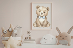 Watercolor Woodland Animals Baby Shower Nursery Clipart Product Image 3