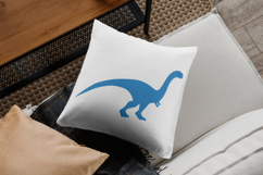 Blue Brontosaurus Dinosaur Embroidery Design Product Image 2