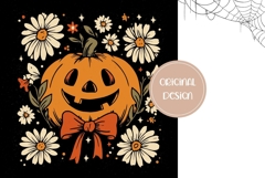 Halloween Pumpkin Backgrounds, Vintage Halloween PNG Product Image 2