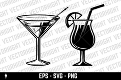 Vector illustrations of cocktail glasses Product Image 2