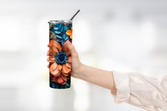 Heart Flower Tumbler Wrap Design Product Image 2