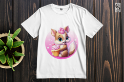 Cute Cupcake Squirrel Clipart Sublimation PNG Product Image 2