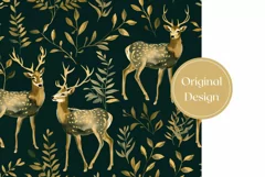 Deer Tumbler Wrap Design, Floral Tumbler Sublimation PNG Product Image 2