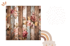 Rustic Pillow Sublimation, Floral Pillow Case Design Product Image 2