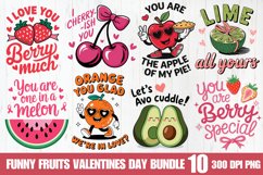 Funny Fruits Valentines Day Sublimation Bundle PNG Product Image 1