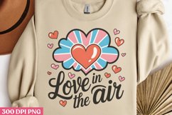 Love in the air PNG, Pop Art Valentine Day Clipart PNG Product Image 3