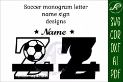 Football or Soccer Capital Monogram Letter Z SVG Product Image 2
