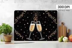 Happy New Year Cutting Board PNG Festive New Year's Eve 2026 Product Image 1