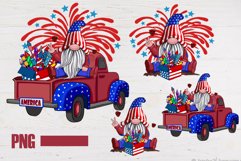 Patriotic gnome July 4th Sublimation Patriotic Car Product Image 1