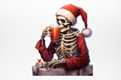 Christmas Skeleton Sublimation PNG Product Image 2