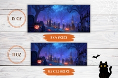 Spooky Halloween Mug Design, Halloween Graveyard Mug PNG Product Image 2