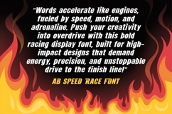 Speed Race Font: Bold Racing Alphabet Letters Product Image 2