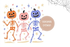 Spooky Halloween Skull Backgrounds, Kids Halloween PNG Product Image 2