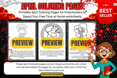 Printable April Coloring Pages for Preschoolers Product Image 2
