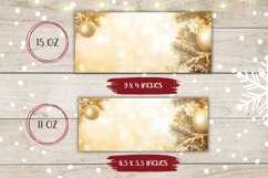 Gold Glitter Christmas Mug Wrap, Christmas Coffee Mug Product Image 2