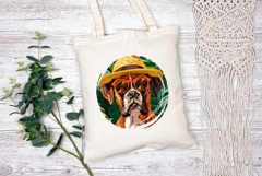 Summer Boxer Dog Illustration, Cartoon Boxer Dog Print Product Image 2