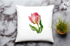 Watercolor Tulip Flower Illustration Clipart Sublimation PNG Product Image 2