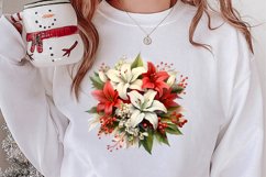 Christmas Flowers Watercolor Clipart, Christmas PNG Product Image 3