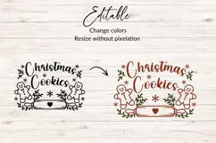 Christmas Kitchen - Christmas Cookies SVG, PNG, DXF Product Image 2