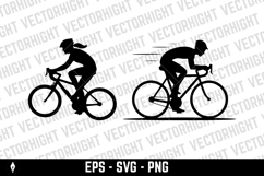 Illustration of a cyclist isolated on white background. Product Image 2