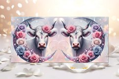 Moon, cow &amp; flowers | Mug fantasy sublimation design bundle Product Image 2