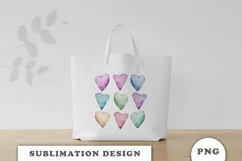 Watercolor Heart Sublimation design PNG Product Image 2