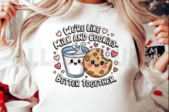 Milk And Cookies Cartoon Kawaii Illustration Were Like Product Image 2
