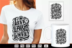 live laugh love, Floral SVG, Love SVG, Sunflower SVG Product Image 2