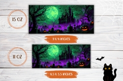 Spooky Halloween Mug, Neon Halloween Castle Mug Template Product Image 2