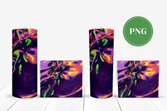 Liquid Waves Tumbler Sublimation, Neon Purple Tumbler PNG Product Image 2