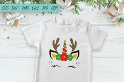 Christmas unicorn Svg, Reindeer SVG, Christmas Svg Product Image 2