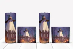 Art Halloween Tumbler, Cute Ghost Tumbler Template Product Image 2