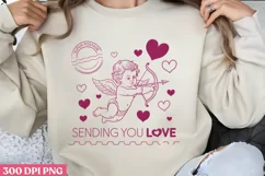 Sending You Love PNG, Valentines Day Stamps Clipart PNG Product Image 3