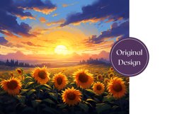 Sunflowers Field Sublimation Design, Sunflowers Tumbler Wrap Product Image 2