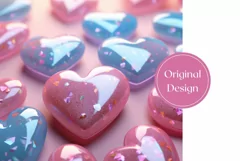 3D Love Heart Tumbler Design, Valentine's Day Sublimation Product Image 2