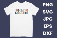 Retro 100 Days Smarter, 100th Day Of School SVG Product Image 2