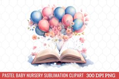 Pastel Baby Nursery Sublimation Clipart Bundle Product Image 3
