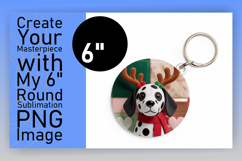 Vibrant Round Design Keychain Artwork , Holiday Pets Product Image 1