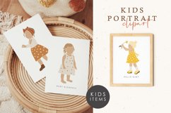 Boho kids clipart, 15 Abstract kids silhouette Product Image 4