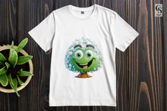 Funny Green Tree Faces Clipart Sublimation PNG Product Image 2