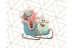 Kawaii Christmas Yeti PNG Clipart, Cute Bigfoot Holiday Art Product Image 2