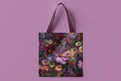 Purple Floral Digital Paper Product Image 2