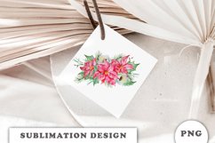Watercolor Christmas bouquet sublimation Product Image 2