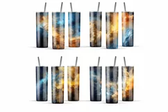 Glitter tumbler wrap Skinny tumbler sublimation designs PNG Product Image 2