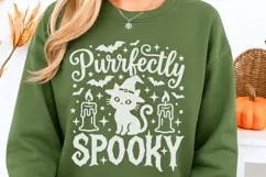 Purrfectly Spooky Svg, Halloween Witch Svg, Cat Witch Svg. Product Image 3